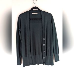 dark green loft cardigan